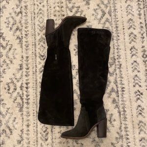 Vince Camuto OTK Black Suede boots